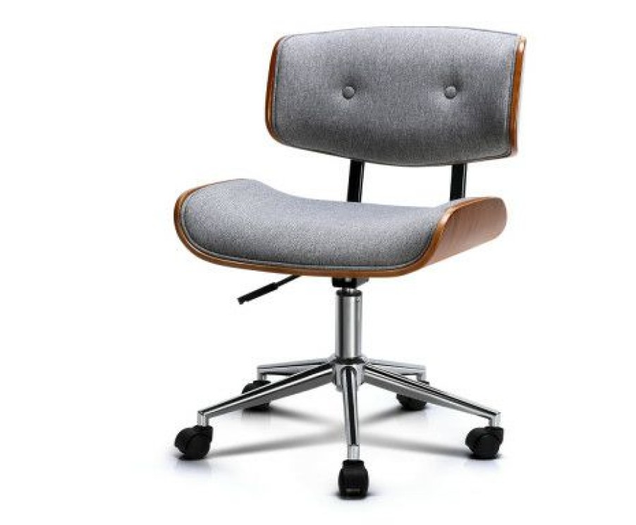 Furnishings * | Home Office Design Office Chair Fabric Bentwood Grey Top Selling