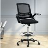 Furnishings * | Home Office Design Chair Veer Drafting Stool Armrest Black At Low Price