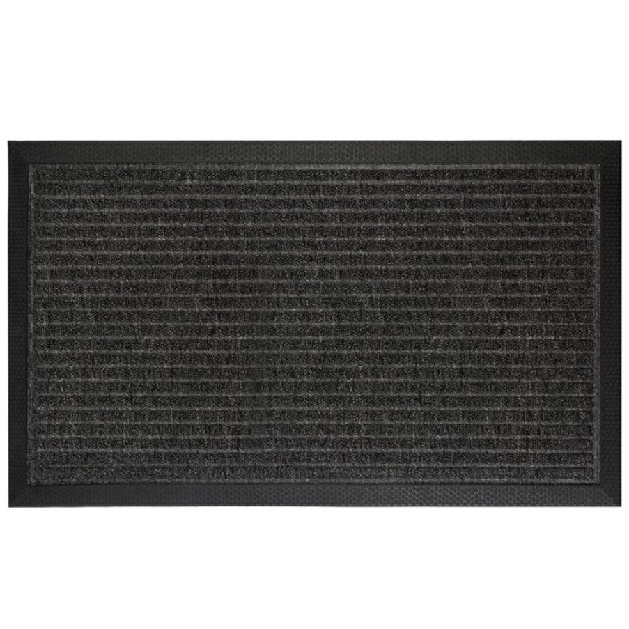 Furnishings * | Kenware Esteem Ribbed Mat Grey 70Cm Fire Sale