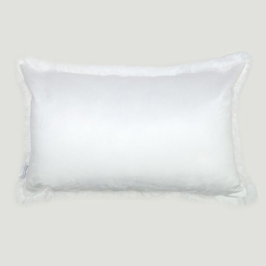 Furnishings * | Evelyne Prelonge Faux Fur Cushion White 40X60Cm Excellent