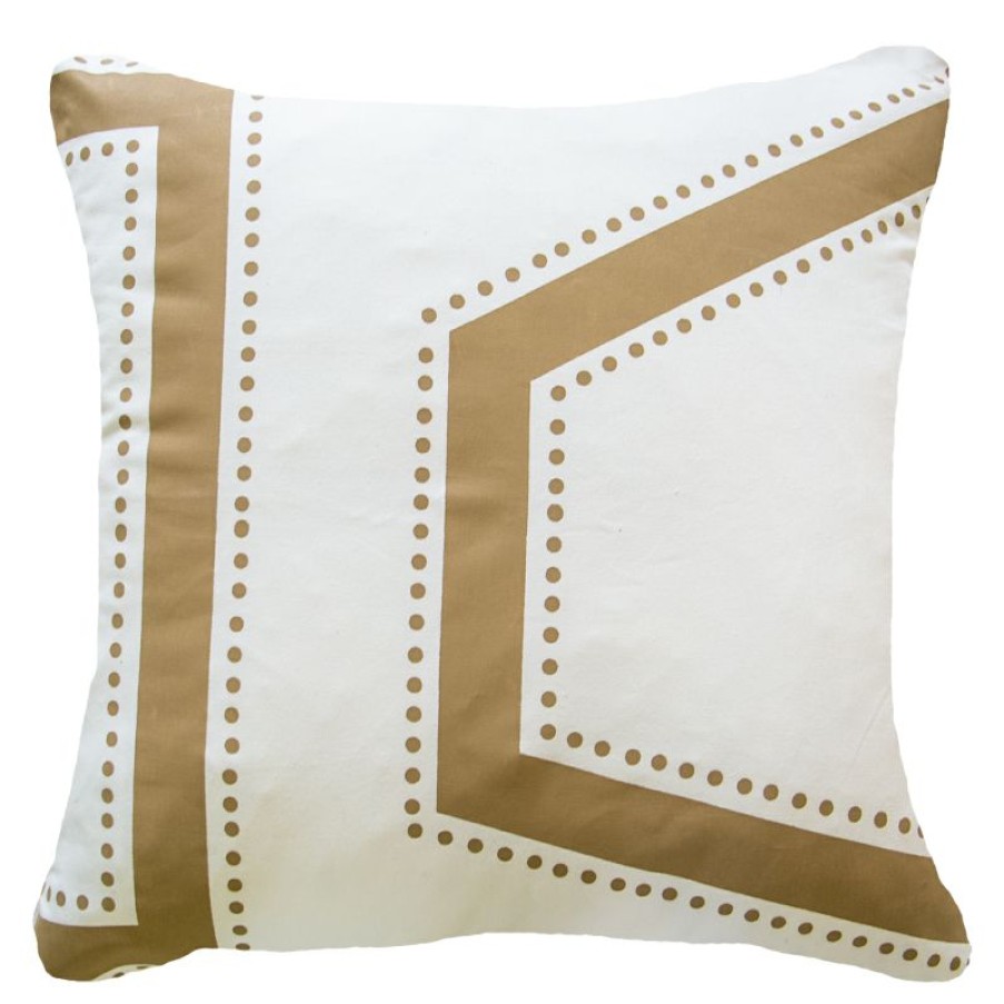 Furnishings * | Bandhini Dot Edge White Cushion 55X55Cm Opening Sales