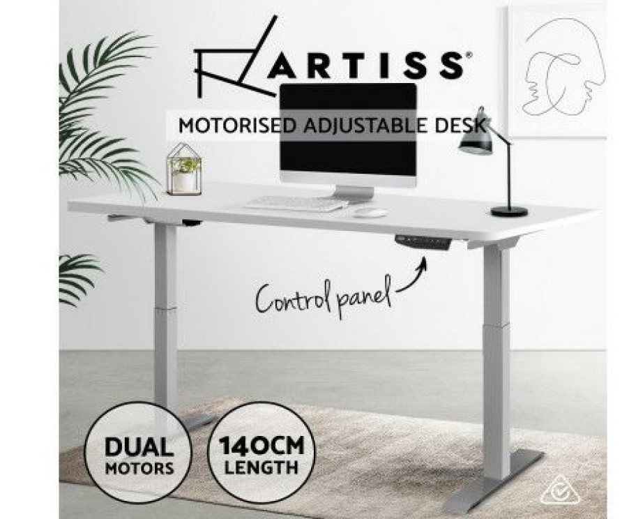 Furnishings * | Home Office Design Electric Adjustable Laptop Table 140Cm Excellent