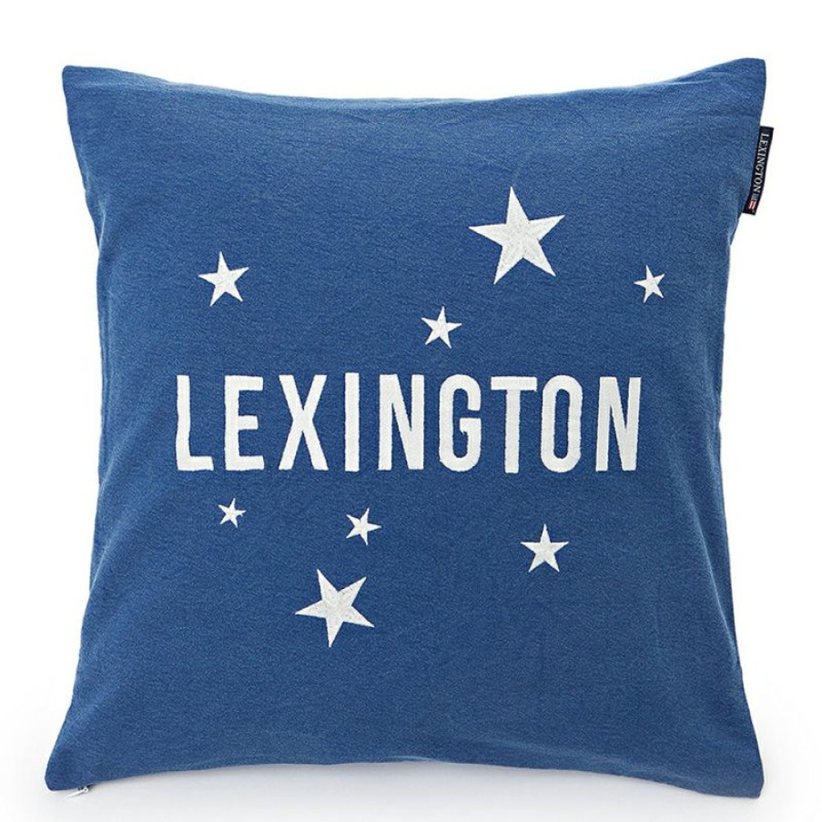 Furnishings * | Lexington Stars Sham Cushion Blue Denim & White 50X50Cm New Collections