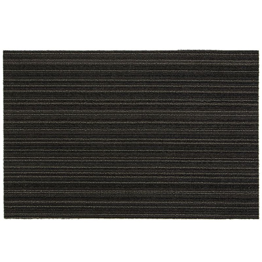 Furnishings * | Chilewich Skinny Stripe Indoor/Outdoor Mat Steel At Low Price