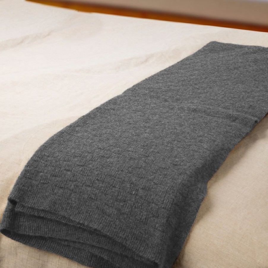 Furnishings * | Bemboka Angora/Superfine Merino Lightbox Throw Grey Discounts Online