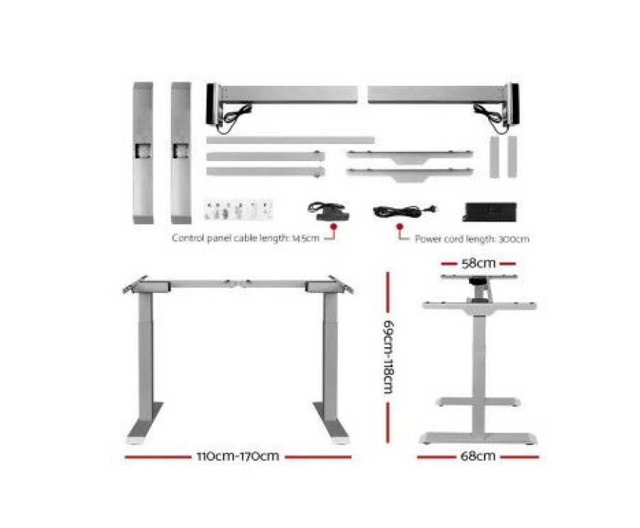 Furnishings * | Home Office Design Electric Adjustable Table Riser 120Cm D Affordable Price