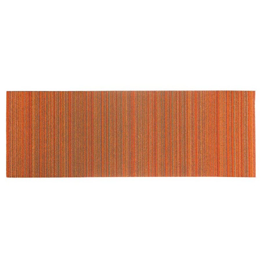 Furnishings * | Chilewich Skinny Stripe Runner Indoor/Outdoor Orange Promotions